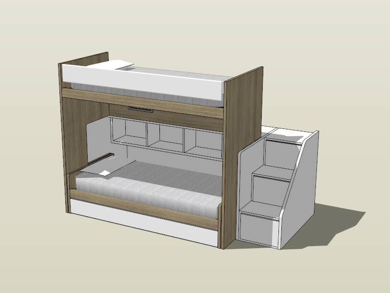 Loft Bed for Adult sketchup model preview - SketchupBox