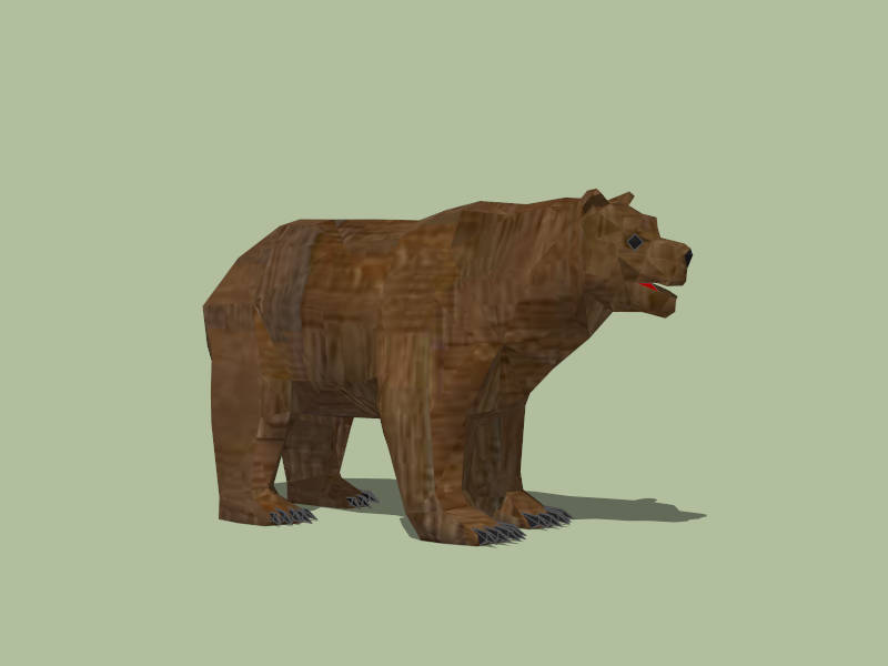 Grizzly Bear sketchup model preview - SketchupBox