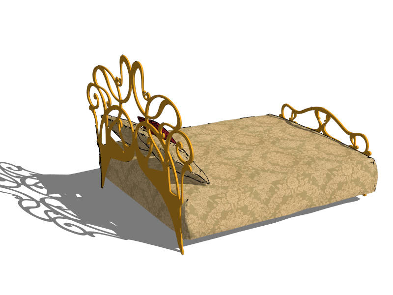 Girls Princess Bed sketchup model preview - SketchupBox