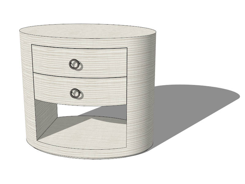 Oval Nightstand sketchup model preview - SketchupBox