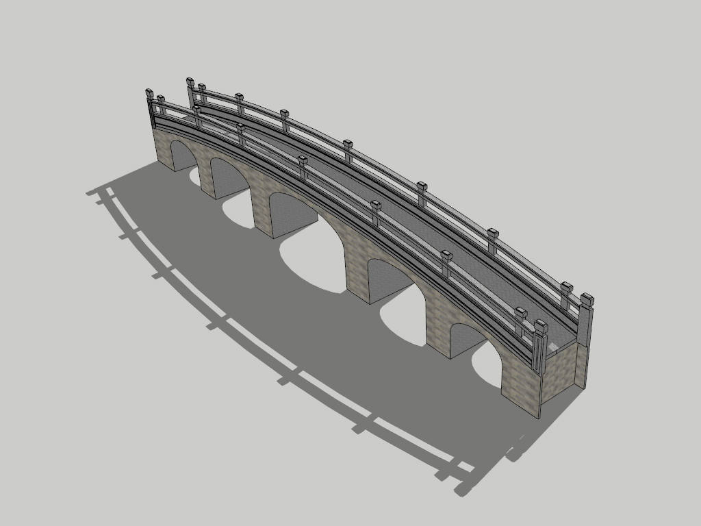 Stone Arch Footbridge sketchup model preview - SketchupBox