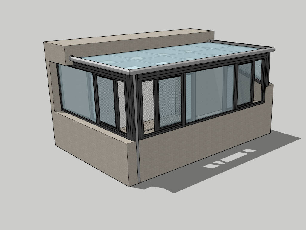 Sunroom Addition Design sketchup model preview - SketchupBox