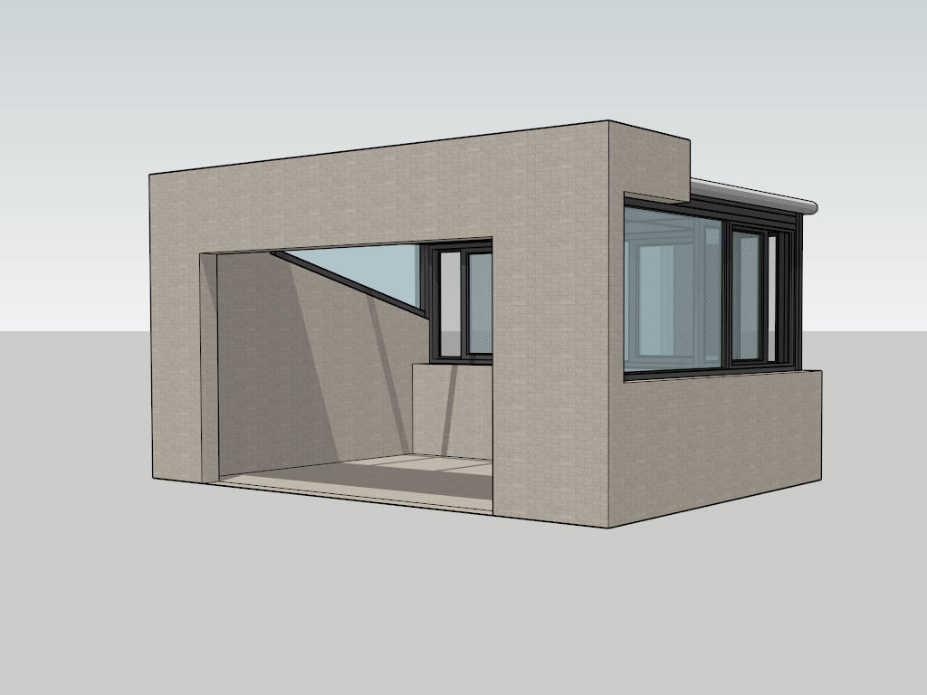 Sunroom Addition Design sketchup model preview - SketchupBox