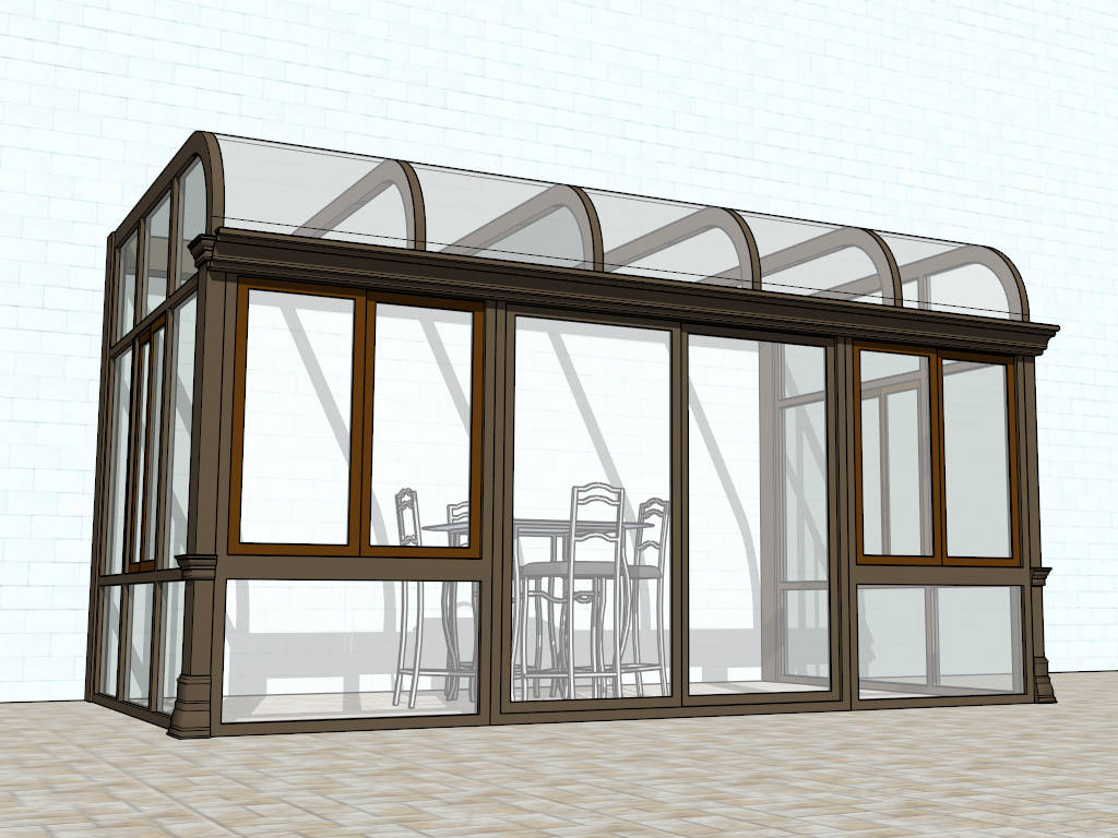 Small Sunroom Design sketchup model preview - SketchupBox