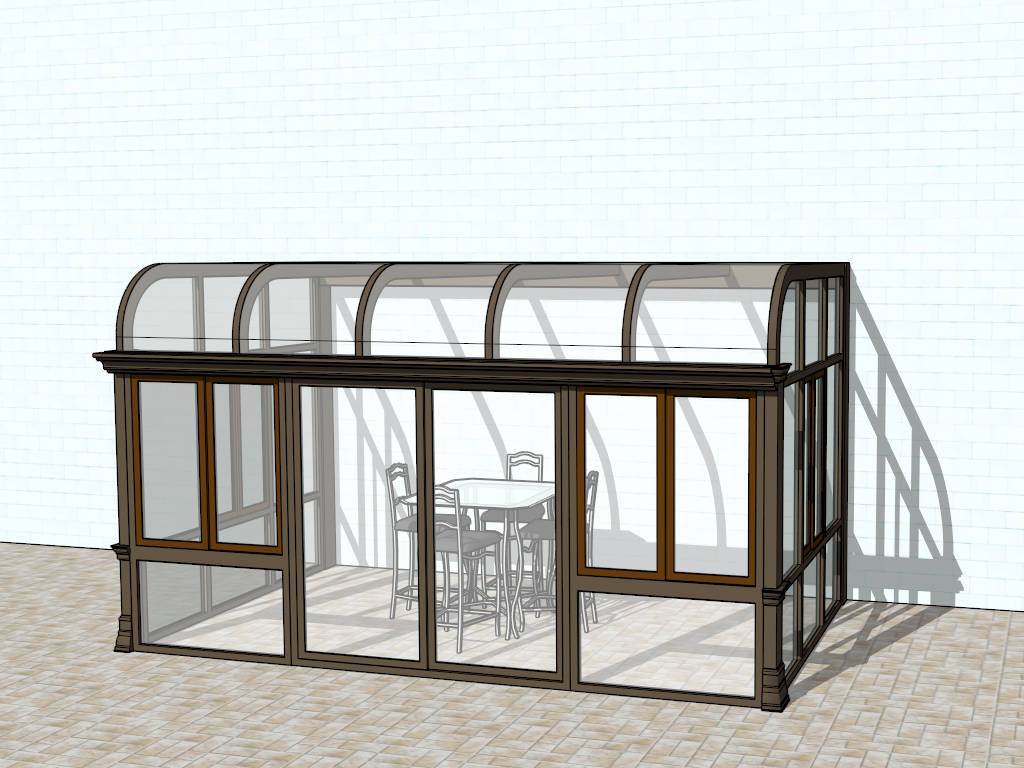 Small Sunroom Design sketchup model preview - SketchupBox