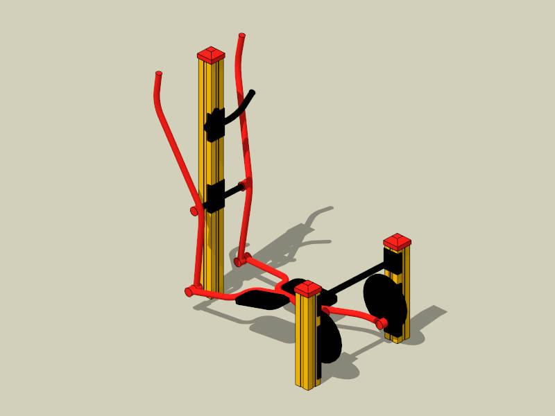 Outdoor Gym Stepper sketchup model preview - SketchupBox