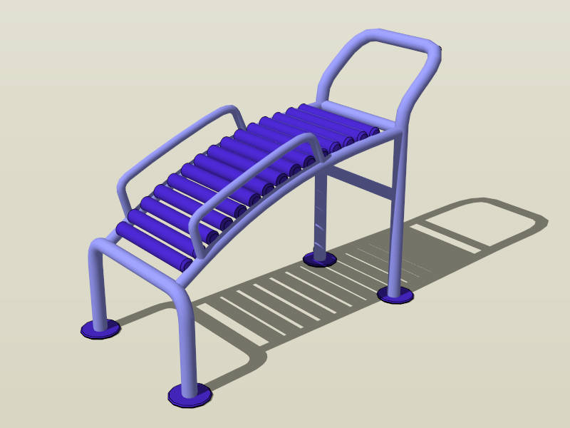 Outdoor Sit Up Station sketchup model preview - SketchupBox