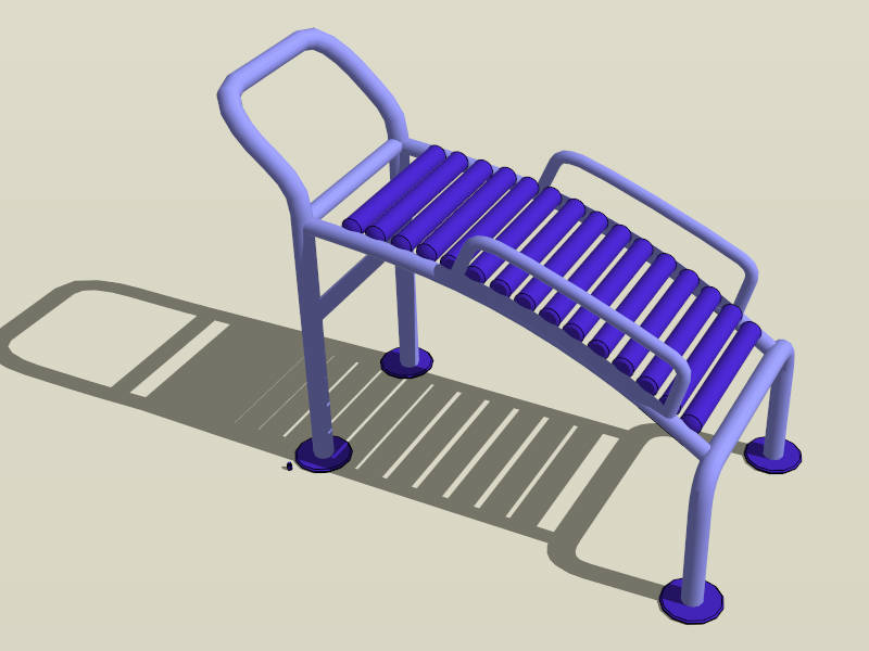 Outdoor Sit Up Station sketchup model preview - SketchupBox