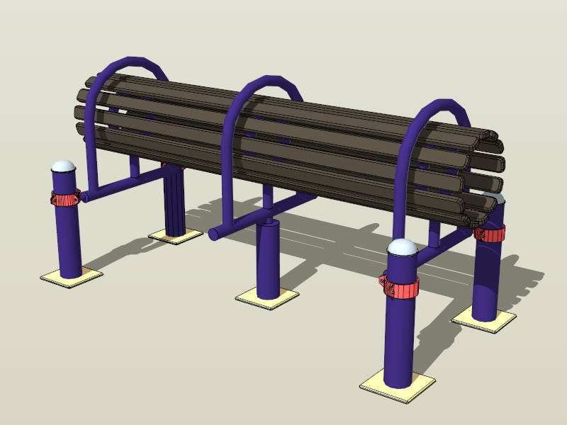 Outdoor Waist and Back Stretch sketchup model preview - SketchupBox