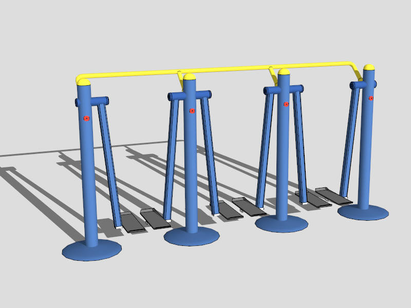 Outdoors Fitness Stepper Station sketchup model preview - SketchupBox