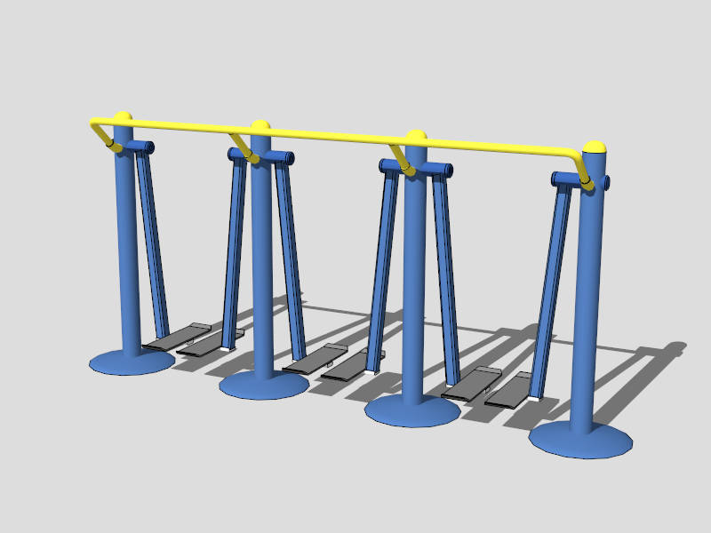 Outdoors Fitness Stepper Station sketchup model preview - SketchupBox