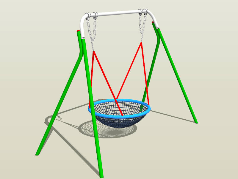 Round Rope Swing sketchup model preview - SketchupBox