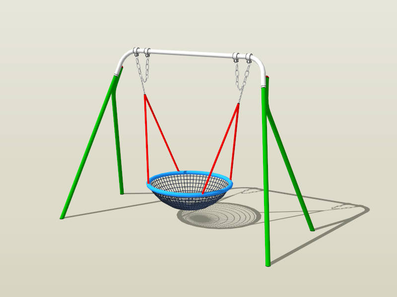 Round Rope Swing sketchup model preview - SketchupBox