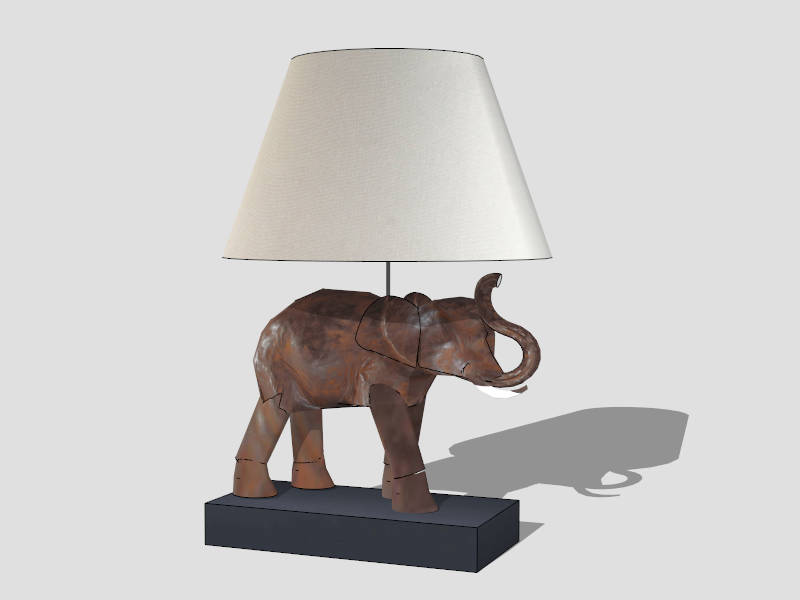 Elephant Table Lamp sketchup model preview - SketchupBox