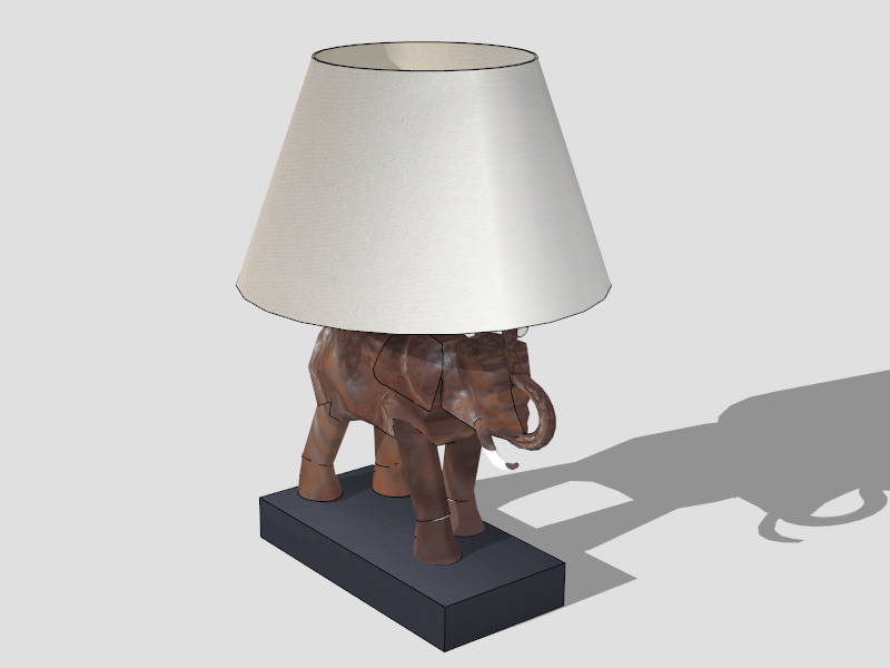 Elephant Table Lamp sketchup model preview - SketchupBox