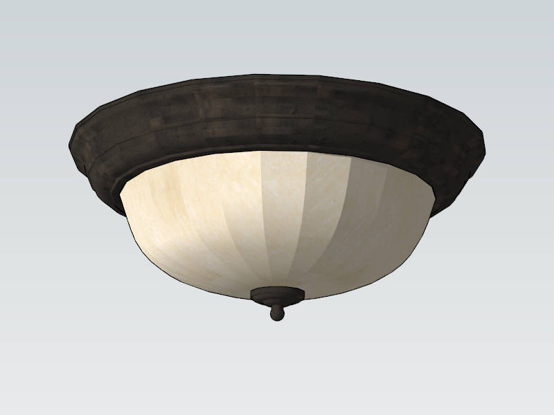 Flush Mount Dome Ceiling Light sketchup model preview - SketchupBox