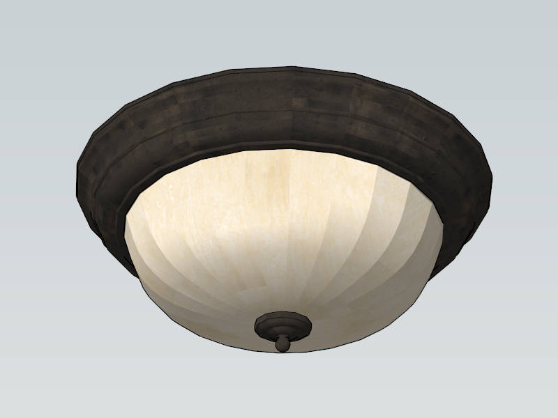 Flush Mount Dome Ceiling Light sketchup model preview - SketchupBox