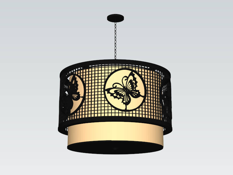 Chinese Style Pendant Light sketchup model preview - SketchupBox