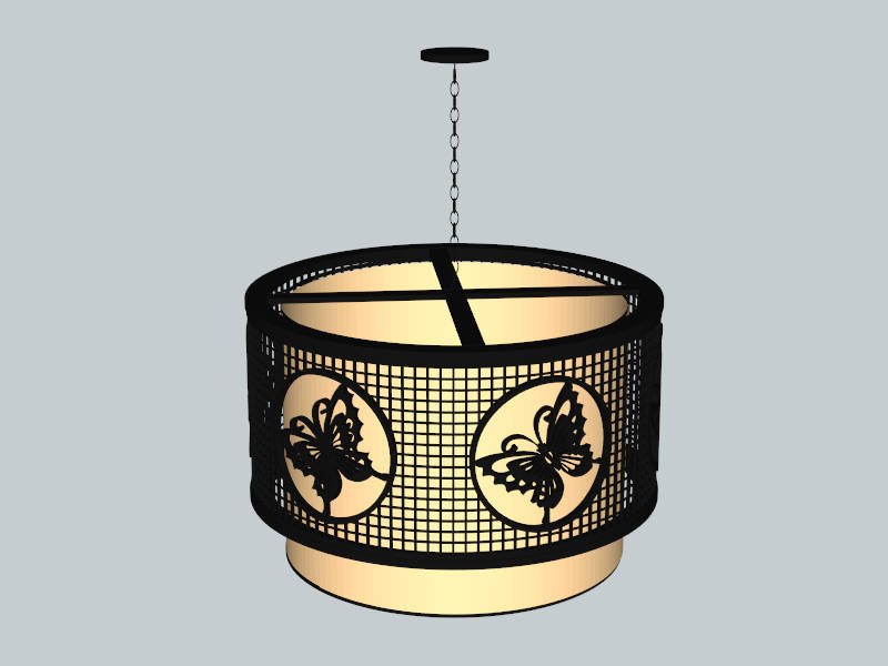 Chinese Style Pendant Light sketchup model preview - SketchupBox