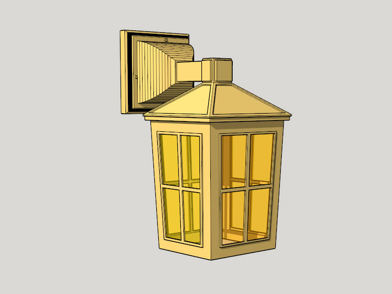 Vintage Garden Sconce sketchup model preview - SketchupBox