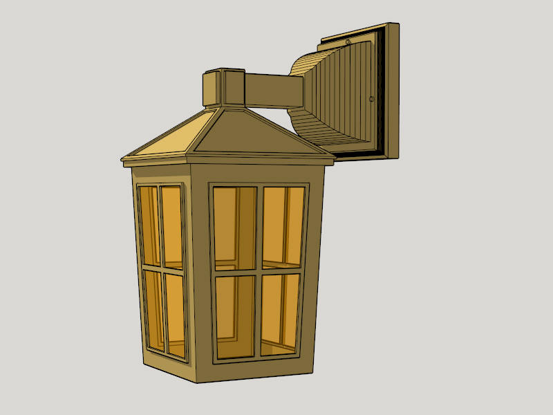 Vintage Garden Sconce sketchup model preview - SketchupBox