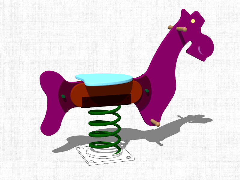 Horse Spring Rider sketchup model preview - SketchupBox