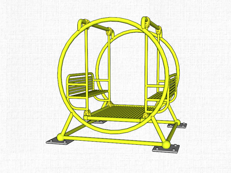 Outdoor Metal Swing Chair sketchup model preview - SketchupBox