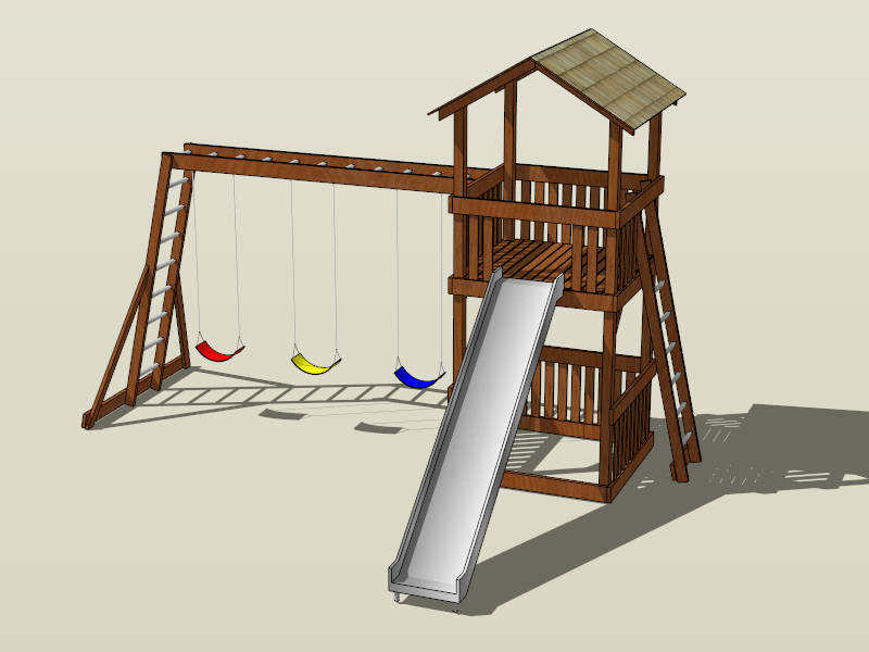 Swing Slide Combo sketchup model preview - SketchupBox