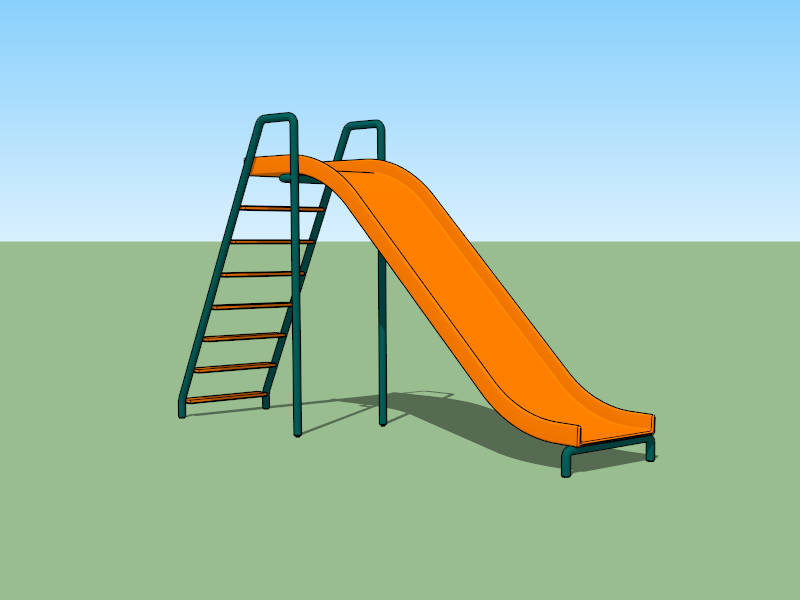 Free Standing Slide For Playground sketchup model preview - SketchupBox