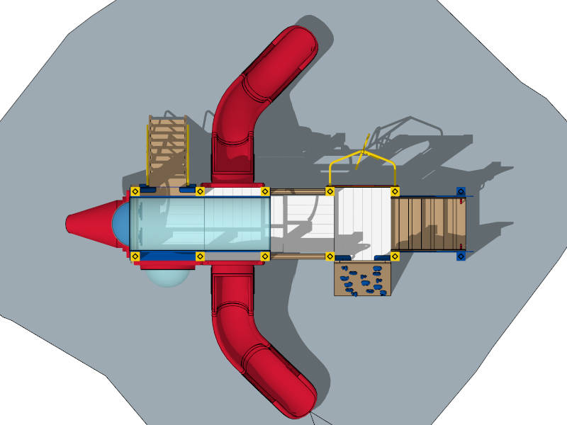 Outdoor Aircraft Playset sketchup model preview - SketchupBox