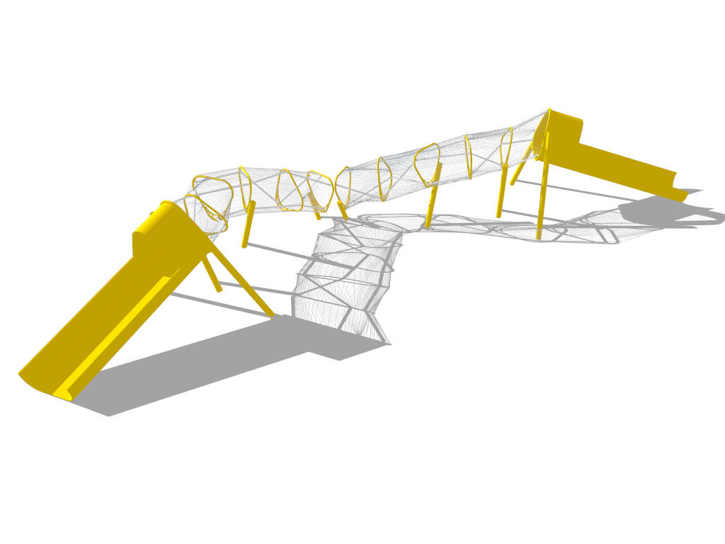 Rope Tunnel Climber Playground sketchup model preview - SketchupBox