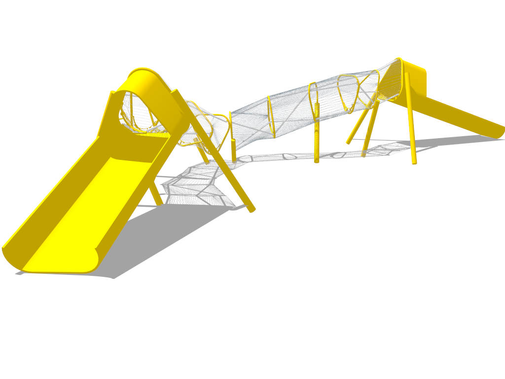 Rope Tunnel Climber Playground sketchup model preview - SketchupBox