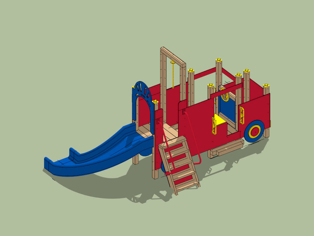 Kids Car Slide sketchup model preview - SketchupBox