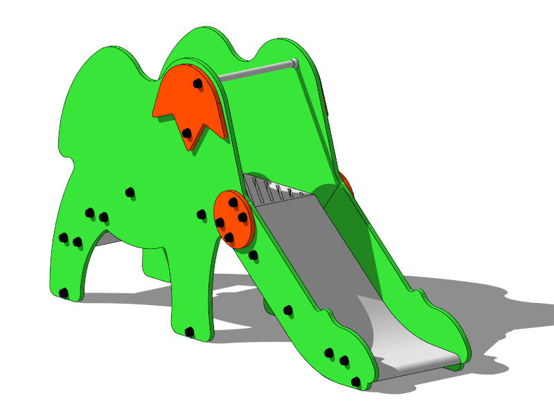 Small Green Elephant Slide sketchup model preview - SketchupBox