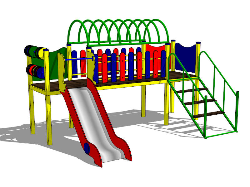 Playground Slide with Ladder sketchup model preview - SketchupBox