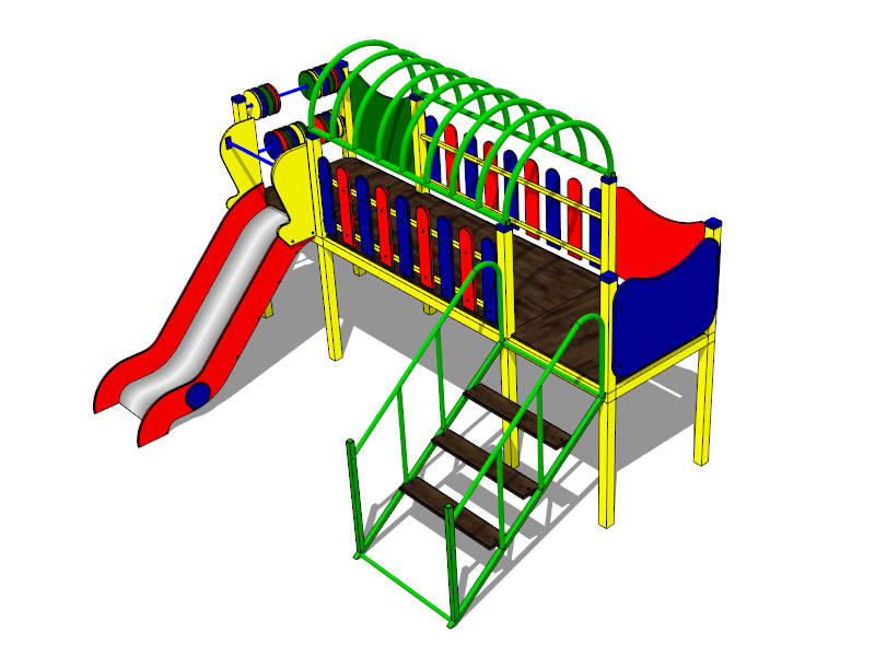 Playground Slide with Ladder sketchup model preview - SketchupBox