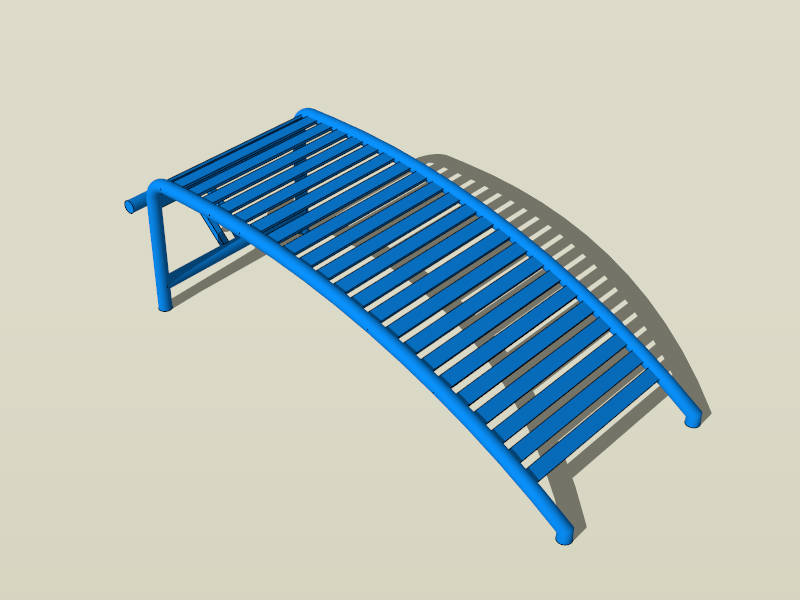 Outdoor Gym Sit Up Bench sketchup model preview - SketchupBox