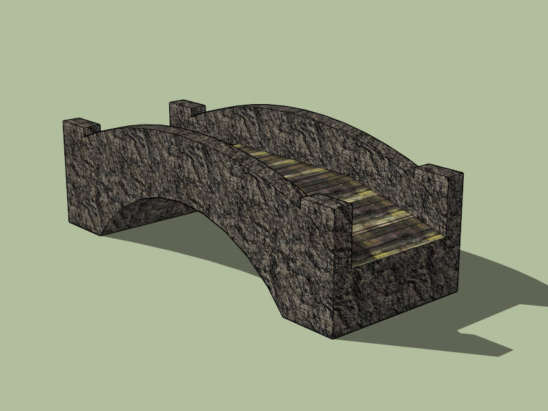 Small Old Stone Bridge sketchup model preview - SketchupBox