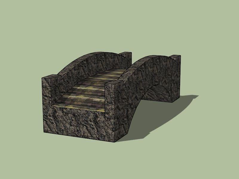 Small Old Stone Bridge sketchup model preview - SketchupBox