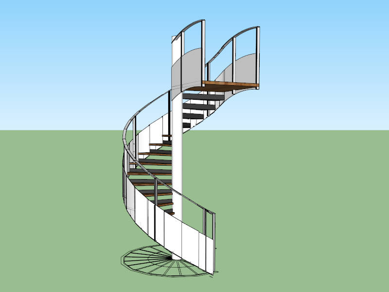 Interior Spiral Staircase Design sketchup model preview - SketchupBox