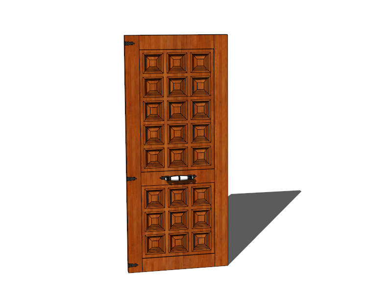 Carved Wooden Door sketchup model preview - SketchupBox