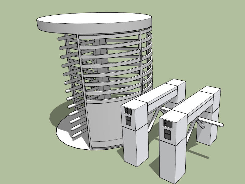 AFC Turnstile Gate sketchup model preview - SketchupBox