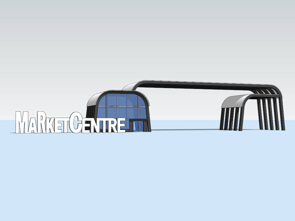 Gate of Market Center sketchup model preview - SketchupBox