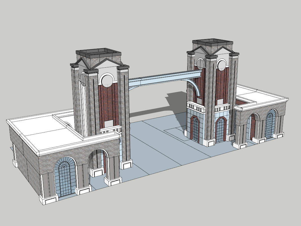 Amusement Park Entrance Gate sketchup model preview - SketchupBox