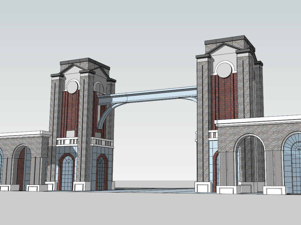 Amusement Park Entrance Gate sketchup model preview - SketchupBox