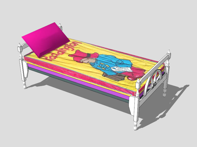 Toddler House Bed sketchup model preview - SketchupBox