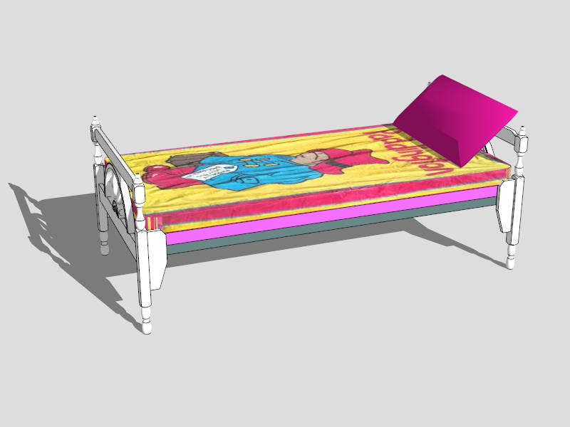 Toddler House Bed sketchup model preview - SketchupBox