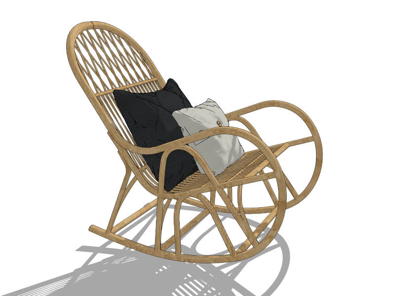 Rattan Rocking Chair sketchup model preview - SketchupBox