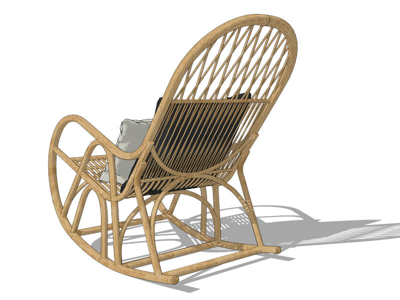 Rattan Rocking Chair sketchup model preview - SketchupBox