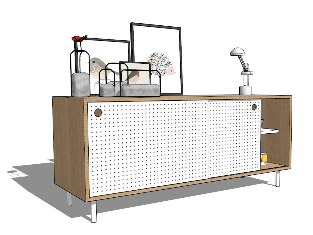 Modern Sideboard Cabinet sketchup model preview - SketchupBox
